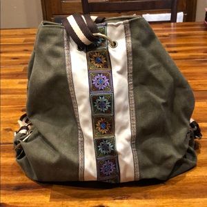 Canvas hobo backpack